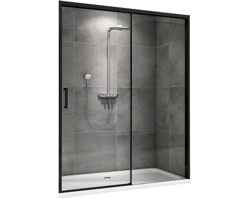 Душевая дверь Abber Komfort 170 AG93170B профиль Черный стекло прозрачное