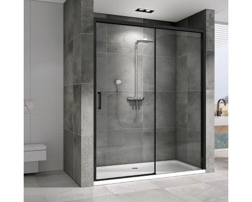 Душевая дверь Abber Komfort 170 AG93170B профиль Черный стекло прозрачное