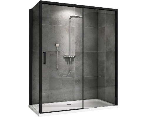 Душевой уголок Abber Komfort 170x100 AG93170B-S102B профиль Черный стекло прозрачное