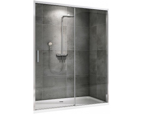 Душевая дверь Abber Komfort 130 AG93130 профиль Хром стекло прозрачное