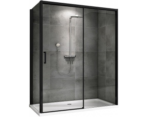 Душевой уголок Abber Komfort 130x90 AG93130B-S92B профиль Черный стекло прозрачное