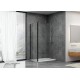 Душевая стенка Abber S90B 90x190 профиль Черный стекло прозрачное