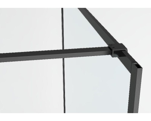 Душевая перегородка Abber AG60120B 120x200 профиль Черный стекло прозрачное