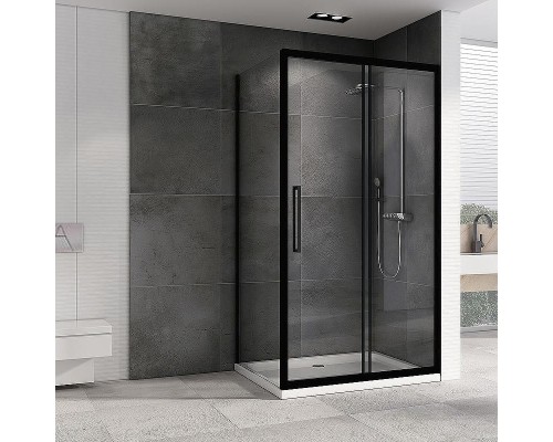 Душевой уголок Abber Schwarzer Diamant 120х80 AG30120BH-S80B профиль Черный стекло прозрачное
