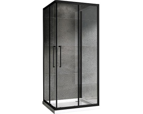 Душевой уголок Abber Schwarzer Diamant 100х100 AG02100BH-S100B профиль Черный стекло прозрачное