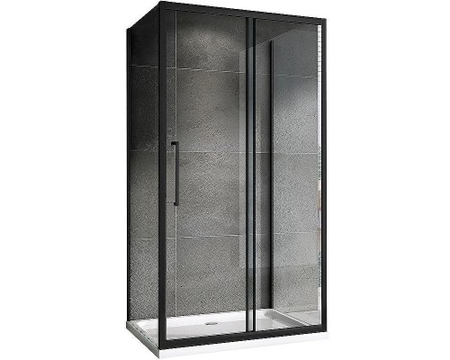 Душевой уголок Abber Schwarzer Diamant 120х100 AG30120BH-S100B-S100B профиль Черный стекло прозрачное