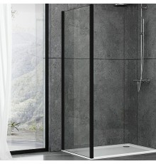 Душевая стенка Abber Schwarzer Diamant 70x195 S70B профиль Черный стекло прозрачное