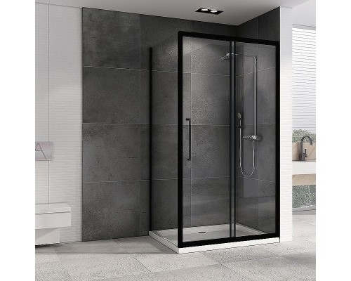 Душевой уголок Abber Schwarzer Diamant 130х100 AG30130BH-S100B профиль Черный стекло прозрачное