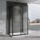 Душевой уголок Abber Schwarzer Diamant 130х70 AG30130BH-S70B-S70B профиль Черный стекло прозрачное