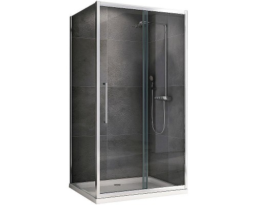Душевой уголок Abber Schwarzer Diamant 130x90 AG30130H-S90 профиль Хром стекло прозрачное