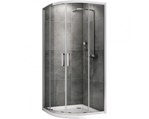 Душевой уголок Abber Schwarzer Diamant 80x80 AG01080 профиль Хром стекло прозрачное