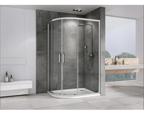 Душевой уголок Abber Schwarzer Diamant 120x90 AG01129 профиль Хром стекло прозрачное