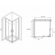 Душевой уголок Abber Schwarzer Diamant 100x100 AG021005 профиль Хром стекло прозрачное