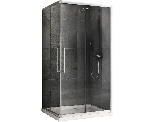 Душевой уголок Abber Schwarzer Diamant 120x80 AG02128H профиль Хром стекло прозрачное