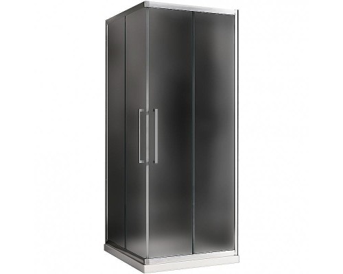 Душевой уголок Abber Schwarzer Diamant 100x100 AG02100MH профиль Хром стекло матовое