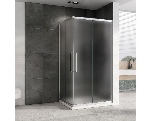 Душевой уголок Abber Schwarzer Diamant 120x80 AG02128MH профиль Хром стекло матовое