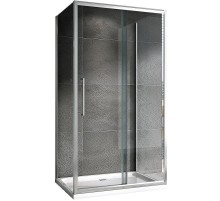 Душевой уголок Abber Schwarzer Diamant 130x75 AG30130H-S75-S75 профиль Хром стекло прозрачное