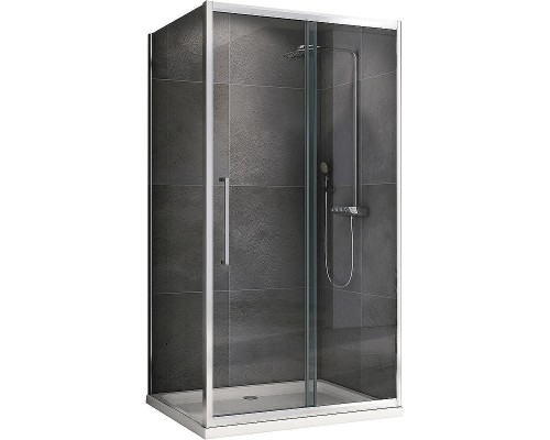 Душевой уголок Abber Schwarzer Diamant 120x85 AG30120H-S85 профиль Хром стекло прозрачное