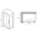 Душевой уголок Abber Schwarzer Diamant 120x85 AG30120H-S85 профиль Хром стекло прозрачное