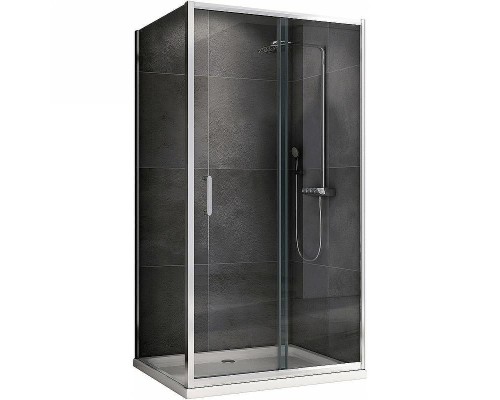 Душевой уголок Abber Schwarzer Diamant 100x80 AG301005-S805 профиль Хром стекло прозрачное