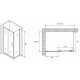 Душевой уголок Abber Schwarzer Diamant 130x90 AG301305-S905 профиль Хром стекло прозрачное