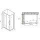 Душевой уголок Abber Schwarzer Diamant 130x85 AG30130H-S85 профиль Хром стекло прозрачное