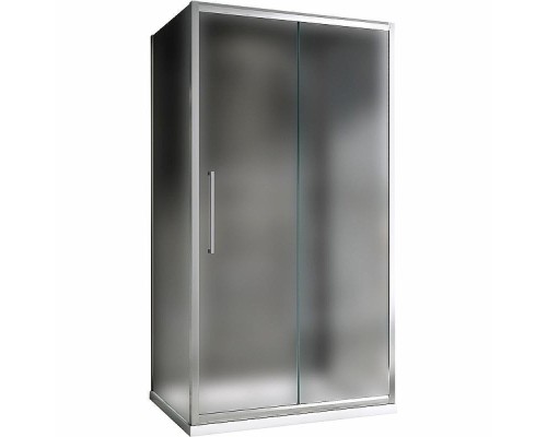 Душевой уголок Abber Schwarzer Diamant 110x80 AG30110MH-S80M-S80M профиль Хром стекло матовое