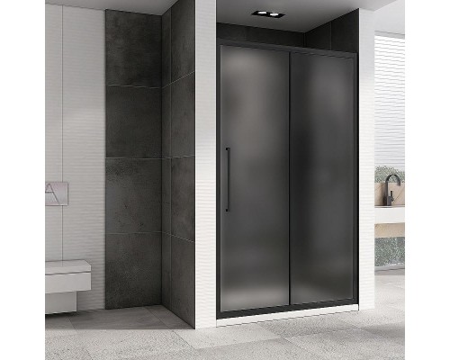 Душевая дверь Abber Schwarzer Diamant 140 AG30140BMH профиль Черный стекло матовое