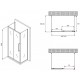 Душевой уголок Abber Schwarzer Diamant 100x90 AG30100BMH-S90BM-S90BM профиль Черный стекло матовое