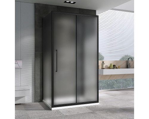 Душевой уголок Abber Schwarzer Diamant 140x70 AG30140BMH-S70BM-S70BM профиль Черный стекло матовое