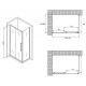 Душевой уголок Abber Schwarzer Diamant 110x50 AG30110H-S50 профиль Хром стекло прозрачное