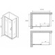 Душевой уголок Abber Schwarzer Diamant 140x50 AG301405-S505 профиль Хром стекло прозрачное