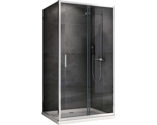 Душевой уголок Abber Schwarzer Diamant 140x60 AG301405-S605 профиль Хром стекло прозрачное