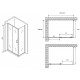 Душевой уголок Abber Schwarzer Diamant 140x60 AG301405-S605 профиль Хром стекло прозрачное