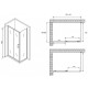 Душевой уголок Abber Schwarzer Diamant 140x50 AG30140B5-S50B5 профиль Черный стекло прозрачное