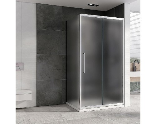 Душевой уголок Abber Schwarzer Diamant 110x60 AG30110MH-S60M профиль Хром стекло матовое