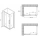 Душевой уголок Abber Schwarzer Diamant 110x60 AG30110MH-S60M профиль Хром стекло матовое