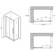 Душевой уголок Abber Schwarzer Diamant 110x50 AG30110BH-S50B профиль Черный стекло прозрачное
