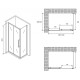 Душевой уголок Abber Schwarzer Diamant 140x50 AG30140BH-S50B профиль Черный стекло прозрачное