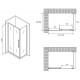 Душевой уголок Abber Schwarzer Diamant 140x60 AG30140BH-S60B профиль Черный стекло прозрачное