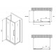 Душевой уголок Abber Schwarzer Diamant 140x50 AG30140BH-S50B-S50B профиль Черный стекло прозрачное