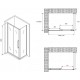 Душевой уголок Abber Schwarzer Diamant 110x80 AG30110BMH-S80BM профиль Черный стекло матовое