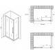 Душевой уголок Abber Schwarzer Diamant 120x70 AG30120BMH-S70BM профиль Черный стекло матовое