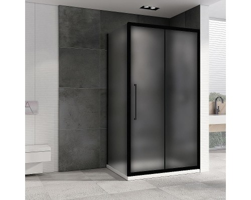 Душевой уголок Abber Schwarzer Diamant 130x90 AG30130BMH-S90BM профиль Черный стекло матовое