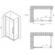 Душевой уголок Abber Schwarzer Diamant 130x90 AG30130BMH-S90BM профиль Черный стекло матовое
