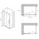 Душевой уголок Abber Schwarzer Diamant 140x70 AG30140BMH-S70BM профиль Черный стекло матовое