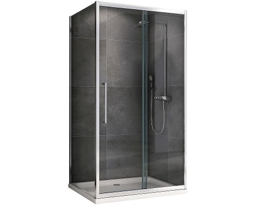 Душевой уголок Abber Schwarzer Diamant 140x50 AG30140H-S50 профиль Хром стекло прозрачное