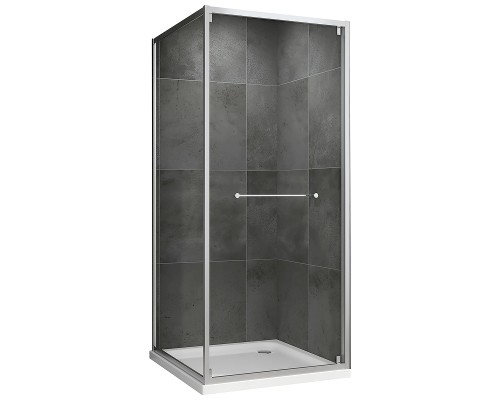 Душевой уголок Abber Schwarzer Diamant 100x100 AG0A100 профиль Хром стекло прозрачное