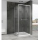 Душевой уголок Abber Schwarzer Diamant 100x100 AG0A100 профиль Хром стекло прозрачное