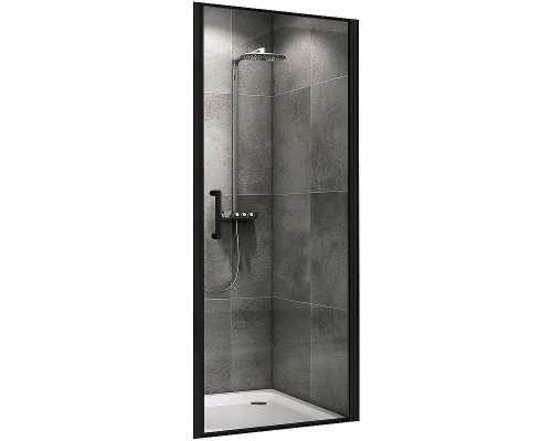 Душевая дверь Abber Sonnenstrand 100 AG04100B профиль Черный стекло прозрачное